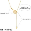 Detaillierte 18k vergoldete Tennisschläger-Halskette mit Größen- und Gewichtsangaben - Schlangenkette Schlägeranhänger-Stil (NB-N1953) / 18K-Gold