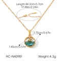 Vue détaillée du collier pendentif voilier doré avec dimensions et poids précis inclus. - Pendentif Bateau à Voile (HC-N40981) / Or