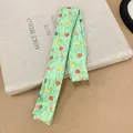 Vibrant green polka dot polyester scarf for women stylish fashion neck accessory - Green