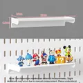 White floating shelf for pegboard storage wall organizer with 23cm length - 23cm Figure Display Shelf / White