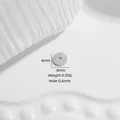 Detail view of 4mm S925 sterling silver ultra-thin flat round spacer bead for DIY - Small 4*4mm (Approx. 17 Pieces/Gram) / White Gold