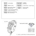 Anillo de hebilla plateado con circonitas 5A y especificaciones detalladas del producto - Talla 5 / Plateado - Estilo Sencillo