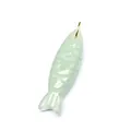 Détail d'un pendentif en forme de poisson en amazonite verte naturelle sculptée - Pendentif Seul (Sans Chaîne) / Jade aventurine