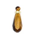 Primer plano del colgante difusor de piedra ojo de tigre tallada en forma de gota - Ojo de Tigre-Dorado