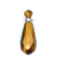 Detalle del colgante difusor de aceites esenciales en piedra natural ojo de tigre - Ojo de Tigre-Plateado