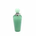 Green natural aventurine stone perfume bottle pendant diffuser necklace jewelry detail. - Aventurine Jade / Silver
