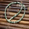 Gedetailleerd overzicht van groene gemarmerde stenen kralen voor sieraden - K2 Jaspis / Ongeveer 40 Stuks (4x4x4mm) / Groen en Wit