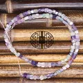 Meerkleurige fluoriet kubuskralen voor DIY sieraden accessoires - Fluoriet / Ongeveer 40 Stuks (4x4x4mm) / Paars/Groen/Transparant