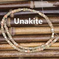 Natuurlijke unakiet kubuskralen 4x4x4mm voor accessoires voor het maken van sieraden - Unakiet / Ongeveer 40 Stuks (4x4x4mm) / Groen en Oranje