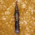 Colgante de péndulo de amatista hexagonal natural con tapa de bronce de estilo retro - Colgante Solo (Sin Cadena) - Amatista