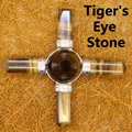 Natural tiger eye stone four-point crystal star for healing and feng shui decor - Tiger's Eye