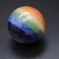 Sfera di cristallo arcobaleno sette chakra lucida per guarigione e decoro - Sfera da 40mm / Diametro 40MM