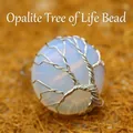 Χειροποίητο ασημένιο δαχτυλίδι δέντρο της ζωής με γαλακτώδη λευκό λίθο οπάλιου - Ρυθμιζόμενο Ανοιχτό / Οπάλιο