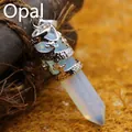 Handcrafted ethnic style opal dragon pendant featuring a hexagonal crystal prism design - Opal