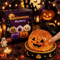 Halloween-Kürbis-Quetschspielzeug-Set in Mystery-Geschenkbox zum Stressabbau - Kürbis-Laterne