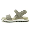 Breathable olive green fly-knit sports sandals with soft TPR sole for women's comfort - 42 / Green