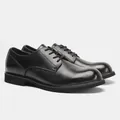 Scarpe derby da uomo in pelle nera di alta qualità, stile business classico e britannico. - 39 / Nero Liscio (KD6672)