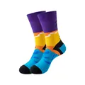 Chaussettes en coton mi-hautes à motif paysage coloré pour hommes et femmes, style décontracté - Taille unique / Motif Paysage de Coucher de Soleil (312)