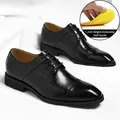 Black leather business dress shoes with 1.2cm height-increasing half-insole. - 37 / Height-Increasing Black (1.2cm Pad)