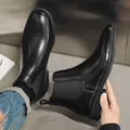 Stivaletti Chelsea classici in pelle nera da uomo per il business e l'abbigliamento - 38 / Nero