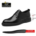 Schwarze Business-Schuhe für Herren mit 6cm Einlegesohle zur Erhöhung - 37 / 6cm höhensteigernder Stil / Schwarz