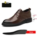 Braune Herren-Erhöhungsschuhe für Business-Anzüge mit 8cm Erhöhung - 37 / 8cm höhensteigernder Stil / Braun