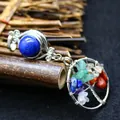 Collar con colgante Árbol de la Vida hecho a mano con piedra de lapislázuli natural - 1 Pieza / Lapislázuli