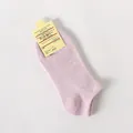 Soft pink low-cut foot cover socks for women with breathable knit texture - One Size / Purple
