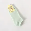 Mint green speckled low cut boat sock with comfortable cotton blend fabric - One Size / Green