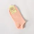 Breathable soft pink low cut invisible boat socks for women made of cotton blend - One Size / Orange