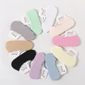 Comfortable multi-colored low-cut invisible no-show liner socks set in various pastel shades - One Size / Women's Summer Thin Style / Mixed Colors