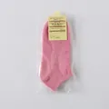 Pink invisible low cut boat socks in OPP packaging for women with cotton blend material - One Size / Individually Packaged Option / Red