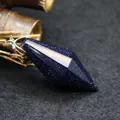 Elegant blue sandstone rhombus pendulum crystal pendant for spiritual healing necklace - Blue Sandstone (Pendant Only)