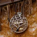 Squisito ciondolo per collana albero della vita gufo con cristallo di quarzo naturale - Solo Ciondolo (Senza Catena) / Cristallo di rocca