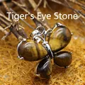 Exquisite butterfly pendant made from natural tiger's eye stone for elegant jewelry style - Tiger's Eye