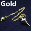 Pendolo per divinazione metallico a forma di cuore dorato per guarigione spirituale - Oro