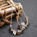 Handmade bohemian smoky quartz crystal chip teardrop dangle hook earrings for women. - Smoky Quartz
