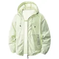 Lightweight breathable hooded sun protection jacket for outdoor sports and summer activities. - Snow Celery Yellow