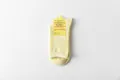 Premium soft yellow cotton crew socks for women featuring a minimalist solid color design - One Size / Light Yellow