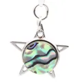 Elegante roestvrijstalen sterhanger met een natuurlijke kleurrijke abalone schelp - Vijfpuntige Ster Abalone Stijl (Stijl 3)