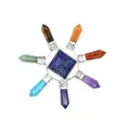 Handgemaakt zeven chakra genezend kristal piramide ornament met lapis lazuli steen - Lapis lazuli