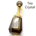 Elegante colgante de collar con forma de frasco de perfume de cuarzo ahumado para mujer - Solo Colgante / Cuarzo ahumado