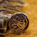 Handcrafted yoga pose pendant with purple amethyst stone and silver plating for necklace - Amethyst