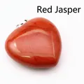 Ciondolo a cuore in diaspro rosso naturale con gancio in argento per collane eleganti - Diaspro Rosso