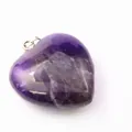 Elegante ciondolo in cristallo di ametista viola a forma di cuore per collane donna - Ametista