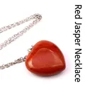 Collana minimalista con ciondolo a cuore in pietra rossa e catena d'argento da donna - Pietra Rossa con Collana