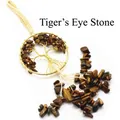 Adorno de coche árbol de la vida con piedras de ojo de tigre naturales y oro - Ojo de tigre