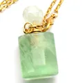 Collana con ciondolo a boccetta di olio essenziale in fluorite verde - Con Collana / Fluorite Verde