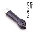 Unieke blauwe zandsteen hanger in de vorm van een hand met zilverkleurige oogje, SKU-model - Blauwe Zandsteen