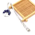 Klassisches Lesezeichen aus Metall mit Lebensbaum-Anhänger aus Lapislazuli-Stein - Lapislazuli